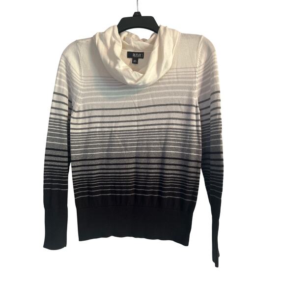 ana Sweaters - GUC a.n.a. Petite Women's Stripe Cowl Neck Sweater Lightweight Soft Size PM